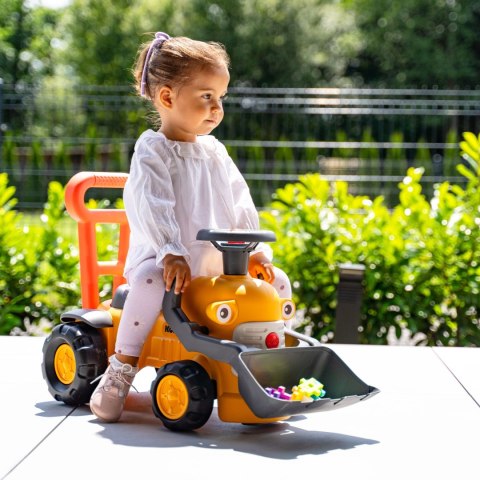 FALK FALK Jeździk Traktor Koparka Komatsu z Łyżką i Klaksonem 1-3 Lat