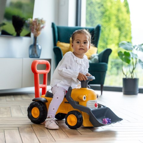 FALK FALK Jeździk Traktor Koparka Komatsu z Łyżką i Klaksonem 1-3 Lat