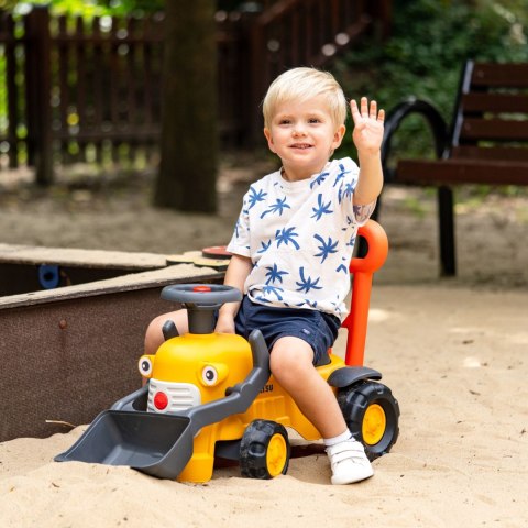 FALK FALK Jeździk Traktor Koparka Komatsu z Łyżką i Klaksonem 1-3 Lat