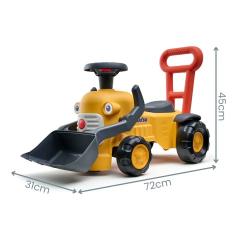 FALK FALK Jeździk Traktor Koparka Komatsu z Łyżką i Klaksonem 1-3 Lat