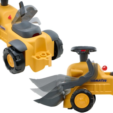 FALK FALK Jeździk Traktor Koparka Komatsu z Łyżką i Klaksonem 1-3 Lat