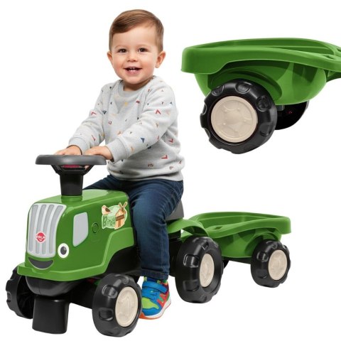 FALK FALK Jeździk Traktor z Przyczepą Birdy Farm Zielony 1-3 lat