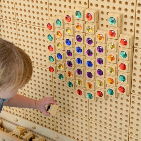 Masterkidz MASTERKIDZ Akrylowe Kolorowe Diamenciki Do Tablicy Naukowej STEM 72 Sztuki