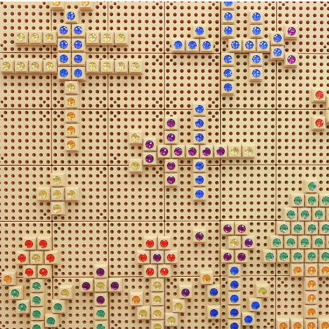 Masterkidz MASTERKIDZ Akrylowe Kolorowe Diamenciki Do Tablicy Naukowej STEM 72 Sztuki