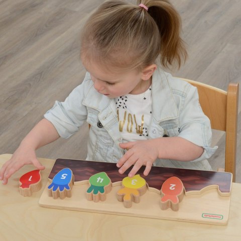 Masterkidz MASTERKIDZ Drewniana Grządka Edukacyjna Liczby, Kolory i Warzywa