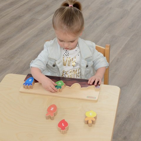 Masterkidz MASTERKIDZ Drewniana Grządka Edukacyjna Liczby, Kolory i Warzywa