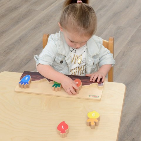 Masterkidz MASTERKIDZ Drewniana Grządka Edukacyjna Liczby, Kolory i Warzywa