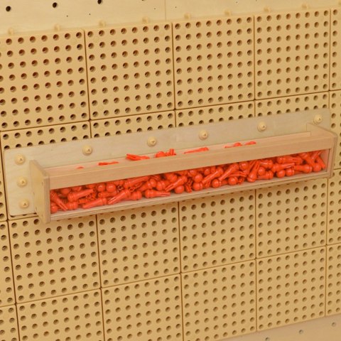 Masterkidz MASTERKIDZ Drewniany Pojemniczek Przezroczysta Ścianka 80 cm do Tablic Naukowo-Kreatywnych STEM