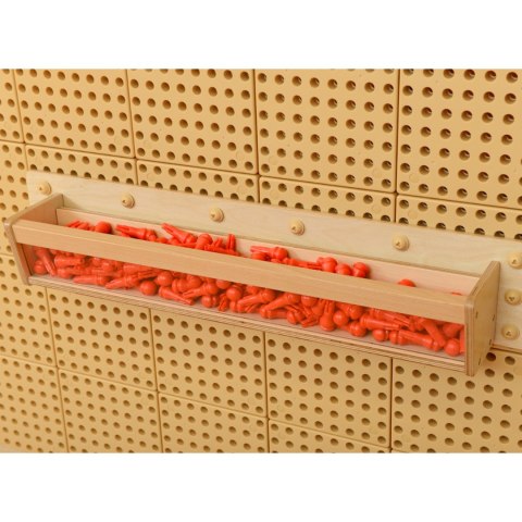 Masterkidz MASTERKIDZ Drewniany Pojemniczek Przezroczysta Ścianka 80 cm do Tablic Naukowo-Kreatywnych STEM