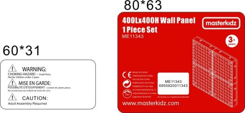 Masterkidz MASTERKIDZ Panel Ścienny Tablica Naukowa Kreatywna STEM + Panel Monatażowy 40 x 40 (cm)