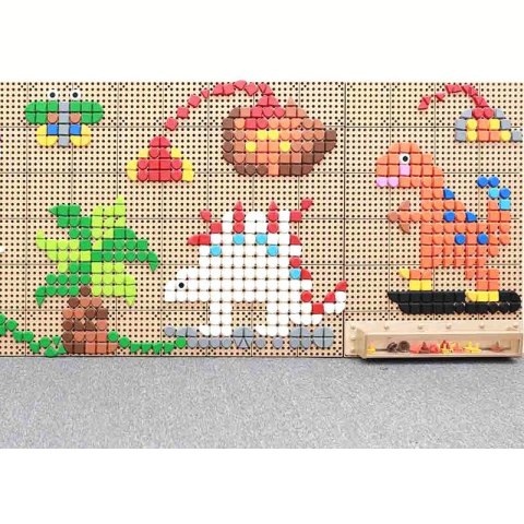 Masterkidz MASTERKIDZ Zestaw Kołeczki w kształcie figur geometrycznych 64szt do tablic STEM