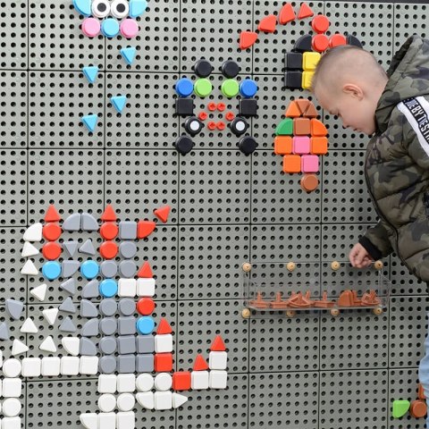 Masterkidz MASTERKIDZ Zestaw Kołeczki w kształcie figur geometrycznych 64szt do tablic STEM