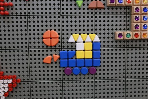 Masterkidz MASTERKIDZ Zestaw Kołeczki w kształcie figur geometrycznych 64szt do tablic STEM