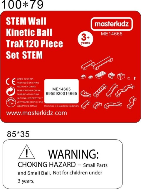 Masterkidz MASTERKIDZ Zestaw Konstrukcyjny Tor dla Piłek Tablica STEM 120elementów