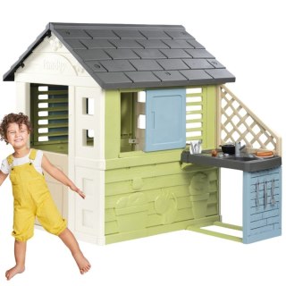 Smoby SMOBY Life Domek Ogrodowy PRETTY z Kuchnią + 17 Akcesoriów