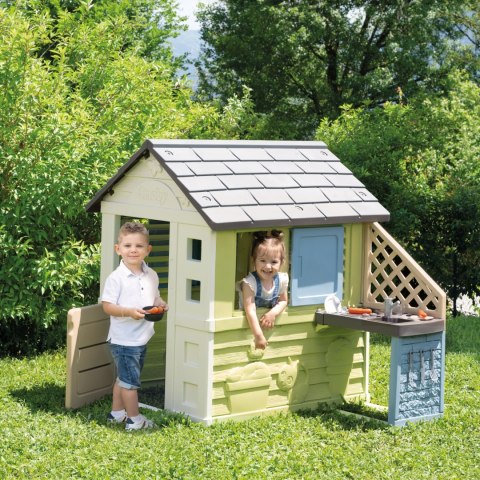 Smoby SMOBY Life Domek Ogrodowy PRETTY z Kuchnią + 17 Akcesoriów