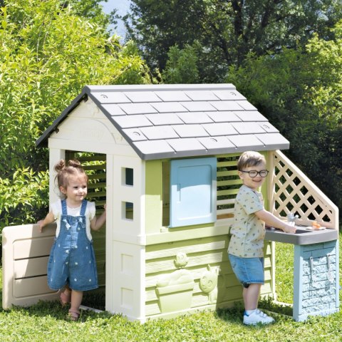 Smoby SMOBY Life Domek Ogrodowy PRETTY z Kuchnią + 17 Akcesoriów