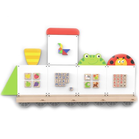Viga Toys VIGA System Tablic Edukacyjnych Pociąg Zwierzątka Certyfikat FSC
