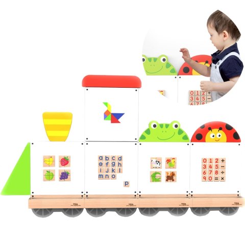 Viga Toys VIGA System Tablic Edukacyjnych Pociąg Zwierzątka Certyfikat FSC