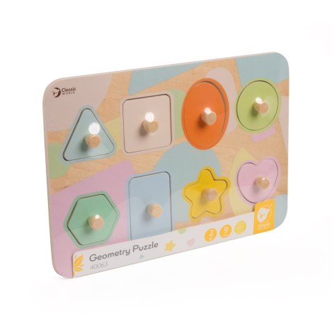 Classic World CLASSIC WORLD Układanka Puzzle Klocki Geometryczne 9 el.