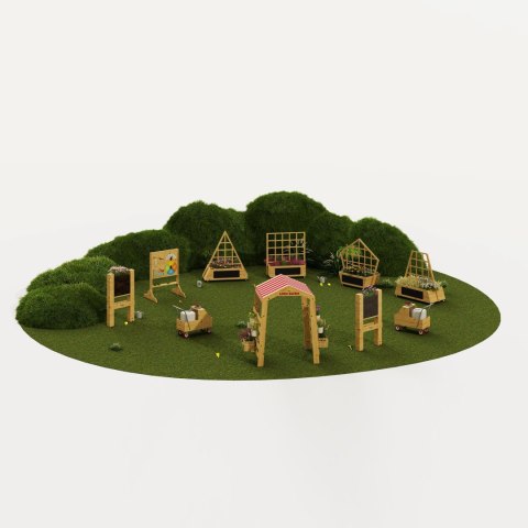 Classic World EDU CLASSIC WORLD EDU Drewniana Brama Ogrodowa Pergola Kwietnik