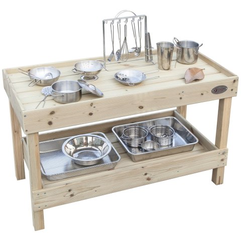 Classic World EDU CLASSIC WORLD EDU Drewniany Blat Kuchenny Szafka na Akcesoria Kuchenne Plac Zabaw