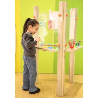 Classic World EDU CLASSIC WORLD EDU Przezroczysta Sztaluga Tablica Akrylowa XXL Centrum Artystyczne 3w1