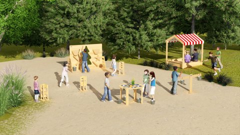 Classic World EDU CLASSIC WORLD EDU Stół Edukacyjny Ogrodowy 6 Funkcji Zabawa Piaskiem Płynem Kamieniami
