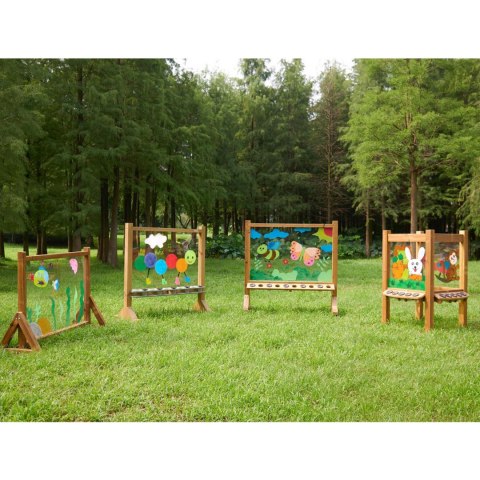 Masterkidz MASTERKIDZ 4 Stronna Tablica Przezroczysta Akrylowa Do Malowania + Kubeczki