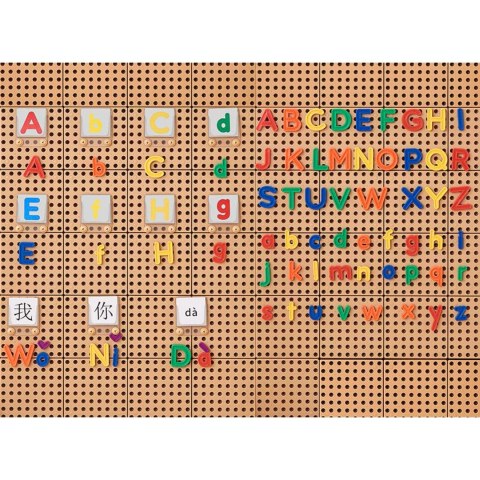 Masterkidz MASTERKIDZ Alfabet Zestaw Liter (Dużych i Małych) do Paneli Ściennych STEM 122 el.