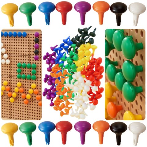 Masterkidz MASTERKIDZ Kolorowe Kołeczki Jumbo do Tablicy STEM 128 Szt. - 8 Kolorów