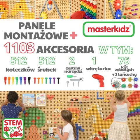 Masterkidz MASTERKIDZ Panele Montażowe STEM 2x 120x80 cm + Akcesoria Zestaw XXL