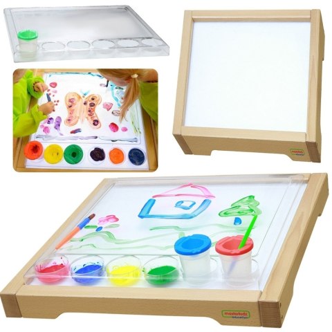 Masterkidz MASTERKIDZ Rama Sensoryczna - Panel LED + Przezroczysta Taca Do Malowania