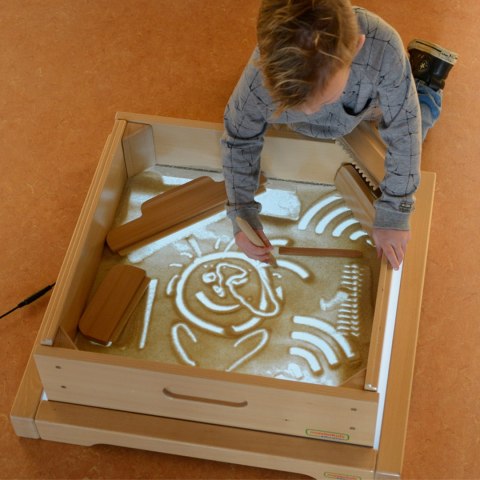 Masterkidz MASTERKIDZ Rama Sensoryczna - Panel LED + Zestaw Akcesoriów Do Zabawy w Piasku