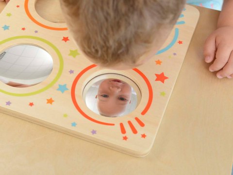 Masterkidz MASTERKIDZ Sensoryczna Tablica Lustra I Soczewki Zakrzywienia Obrazu Montessori
