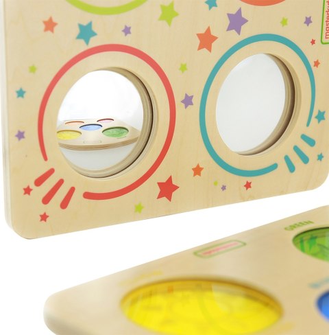 Masterkidz MASTERKIDZ Sensoryczna Tablica Lustra I Soczewki Zakrzywienia Obrazu Montessori