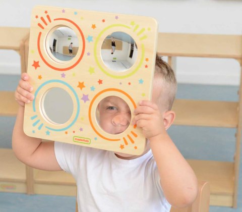 Masterkidz MASTERKIDZ Sensoryczna Tablica Lustra I Soczewki Zakrzywienia Obrazu Montessori