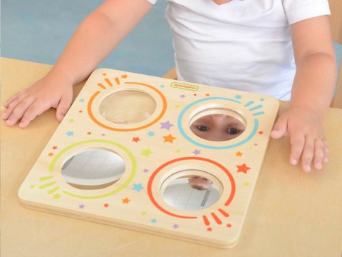 Masterkidz MASTERKIDZ Sensoryczna Tablica Lustra I Soczewki Zakrzywienia Obrazu Montessori
