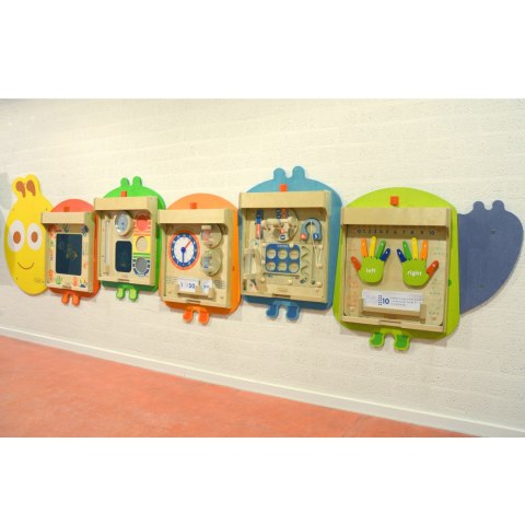 Masterkidz MASTERKIDZ System do Montażu 5 Ściennych Tablic Edukacyjnych Flex - Gąsienica