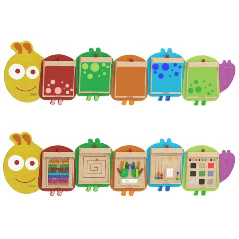 Masterkidz MASTERKIDZ System do Montażu 5 Ściennych Tablic Edukacyjnych Flex - Gąsienica