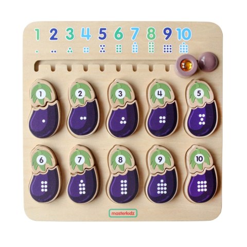 Masterkidz MASTERKIDZ Tablica Edukacyjna Bakłażan Nauka Liczb Montessori