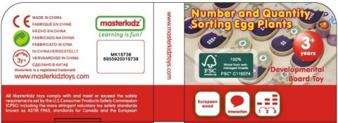 Masterkidz MASTERKIDZ Tablica Edukacyjna Bakłażan Nauka Liczb Montessori