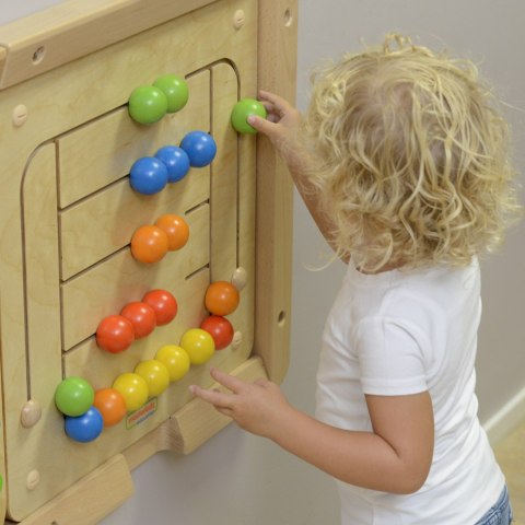 Masterkidz MASTERKIDZ Tablica Ścienna Edukacyjna Labirynt Koraliki Montessori