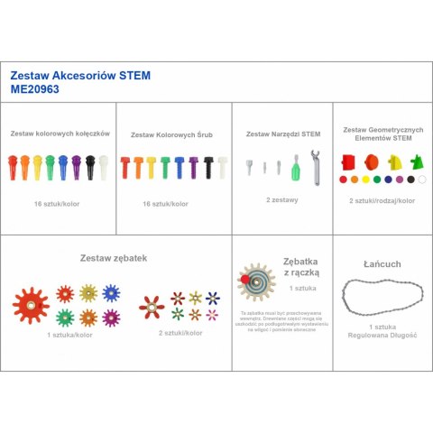 Masterkidz MASTERKIDZ Wolnostojąca Tablica Naukowa Kreatywna STEM 125 x 86 + Zestaw Akcesoriów