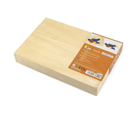 Viga Toys VIGA Drewniana Mozaika Geometryczna Klocki Dienesa Układanka Logiczna Montessori148 el