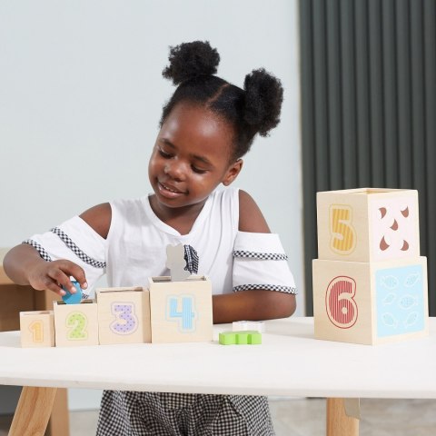 Viga Toys VIGA Drewniana Piramidka Układanka Klocki Sorter Montessori