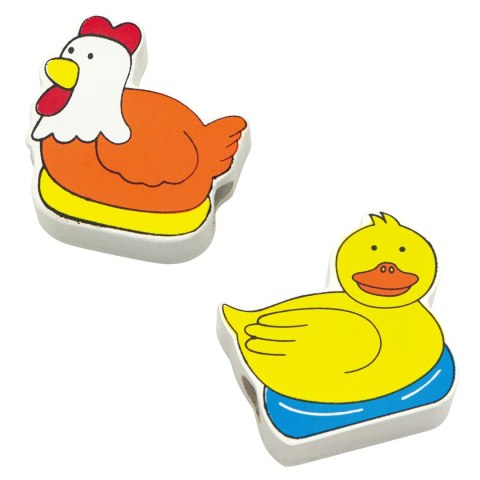 Viga Toys VIGA Drewniana Przeplatanka Klocki Farma do Nawlekania Montessori