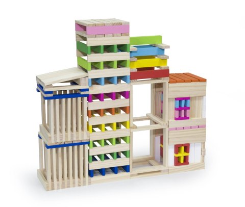 Viga Toys VIGA Drewniane Klocki konstrukcyjne Budynki