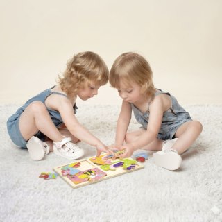 Viga Toys VIGA Drewniane Puzzle Owady 4w1