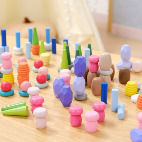 Viga Toys VIGA Klocki Drewniane Edukacyjne Układanka Montesori Sorter 141el.